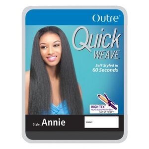 Quick Weave Annie Black Hairpiece